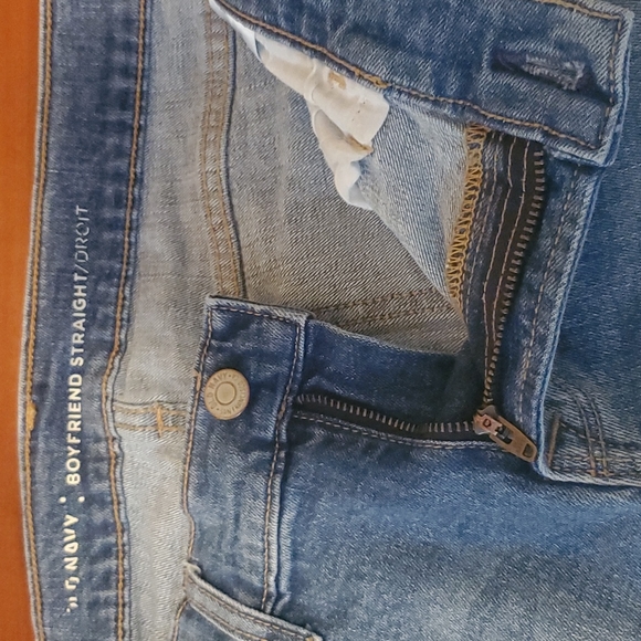 Old Navy Distressed Boyfriend Straight Jeans Blue Size 4 Regular - Picture 6 of 10